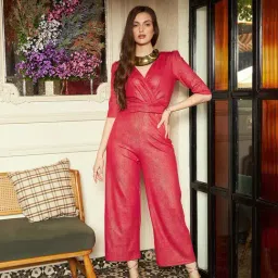 KASSUALLY Red Midi Jumpsuit-image-10