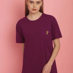 Vimal Jonney Purple Cotton Sports T-Shirt-picture-36