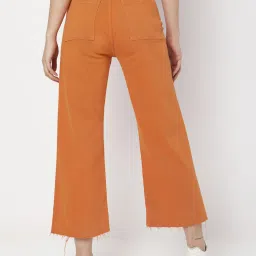 Vero Moda Orange Cotton High Rise Jeans image 2