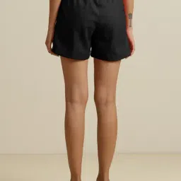 trueBrowns Black Plain Shorts image 2