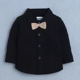 Bumzee Boys Black & Beige Cotton Regular Fit Clothing Set image 2