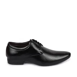 Fausto Men's Black Derby Shoes image 2