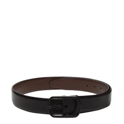 Teakwood Leathers Black Leather Reversible Belt for Men image 2