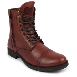 Fausto Men's Tan Biker Boots image 2