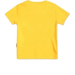 U.S. Polo Assn. Kids Yellow Cotton Printed T-Shirt image 2