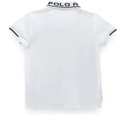 U.S. Polo Assn. Kids White Cotton Logo Polo T-Shirt image 2