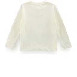 U.S. Polo Assn. Kids White & Red Cotton Printed Full Sleeves T-Shirt image 2