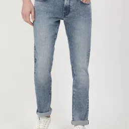 Wrangler Light Indigo Cotton Slim Fit Jeans image 1