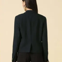 Allen Solly Navy Regular Fit Blazer image 2