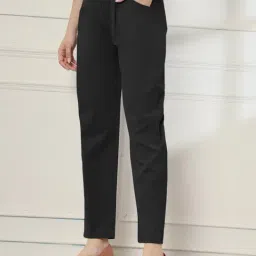 FITHUB Grey Cotton Loose fit Casual trousers image 3