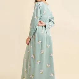 Sweet Dreams Green Printed Night Gown image 2