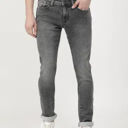 Wrangler Mid Grey Cotton Skinny Fit Jeans image 1