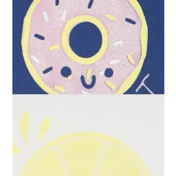 MINIKLUB Girls White & Navy Printed Top (Pack Of 2) image 5