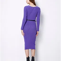 Cover Story Purple Regular Fit Midi Dress image 2