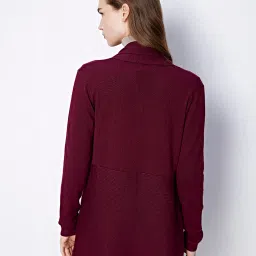 Cover Story Wine Regular Fit Shrug image 2