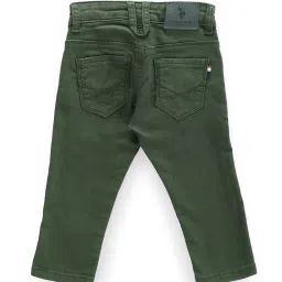 U.S. Polo Assn. Kids Olive Solid Jeans image 2