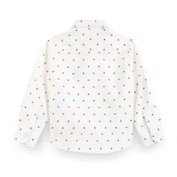 U.S. Polo Assn. Kids White Printed Full Sleeves Shirt image 2