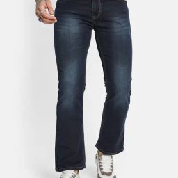Octave Blue Cotton Regular Fit Jeans-picture-0