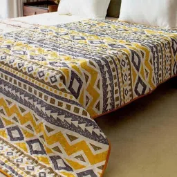 Urban Space Micro AC Multicolor Microfibre 300 GSM 3 Layer Reversible Queen Blanket image 2