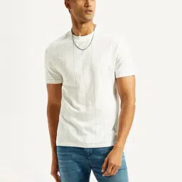 Levi's Men's Striped White Crew Neck T-Shirt-picture-39