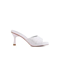 London Rag Women's White Casual Stilettos image 2