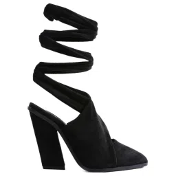 London Rag Women's Black Gladiator Sandals image 2