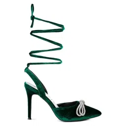London Rag Women's Green Gladiator Stilettos image 2