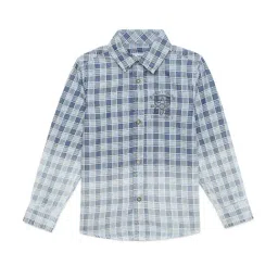 Under Fourteen Only Kids Navy & White Checks Shirt-picture-34
