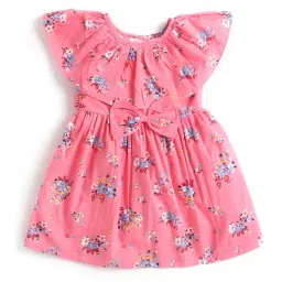 The Magic Wand Kids Pink Floral Print Dress-image-31