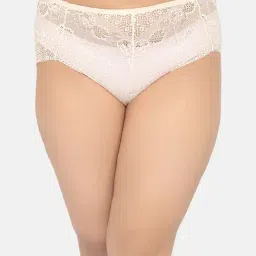 Curvy Love Beige Lace Hipster Panty-image-35