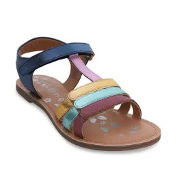 Kickers Kids KICK DIAMANTO Blue Metalic & Multi Ankle Strap Sandals-picture-27