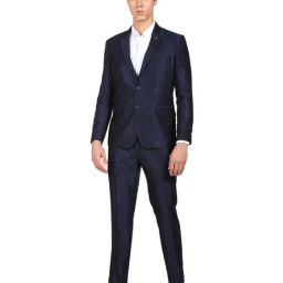 Ad By Arvind Navy Regular Fit Two Piece Suit-picture-7