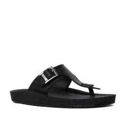 Bata Men's Black Thong Sandals image 2