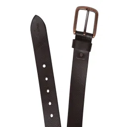 Cantabil Brown Textured Casual Leather Belt for Men image 5