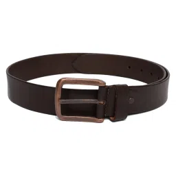Cantabil Brown Textured Casual Leather Belt for Men image 1