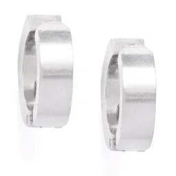 D.C Creation Men Silver-Plated Circular Ear Cuffs-picture-16