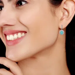 The Real Effect London 800 Sterling Silver Drop Earrings for Women image 2