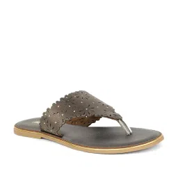 Bata Women's Grey Thong Sandals image 2