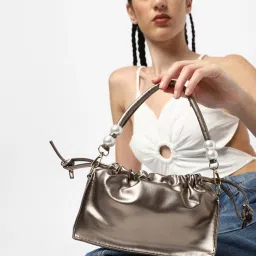 HauteSauce Golden Medium Handheld Handbag image 2