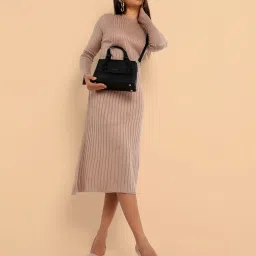 HauteSauce Black Medium Leather Handheld Handbag image 2