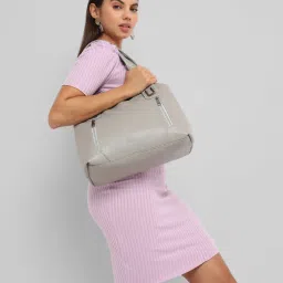 HauteSauce White Medium Leather Handheld Handbag image 2