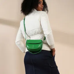 HauteSauce Green Medium Leather Handheld Handbag image 2