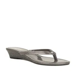Bata Women's Grey Thong Wedges image 2