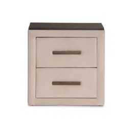 Durian Jacklin White Engineered Wood Bed Side Table image 2