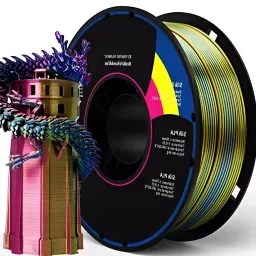 FiLAMONT 3 In 1 Color 3D Printer Filament Silk PLA Red, Gold and Purple image 2