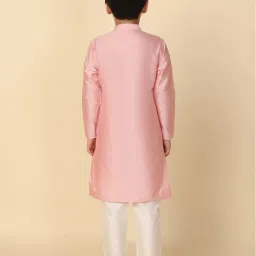 KISAH Kids Pink & White Regular Fit Full Sleeves Kurta Set image 2