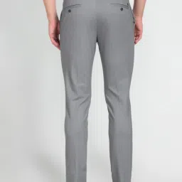 arrow new york Arrow Newyork Grey Slim Fit Texture Trousers image 2
