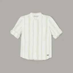 Fame Forever by Lifestyle Olive Striped Regular Fit Shirt-picture-29
