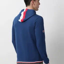 Peter England Navy Cotton Regular Fit Hooded Sweatshirt image 2