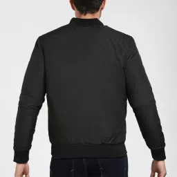 SELECTED HOMME Black Regular Fit Bomber Jacket image 2